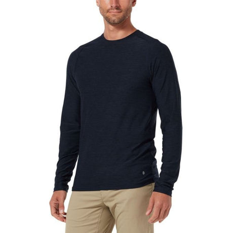 Royal Robbins Men's Bug Barrier Tech Travel L/S II Navy HTR