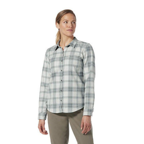 Royal Robbins Women`s Lieback Organic Cotton Flannel L/s Aqua Aura Malindi