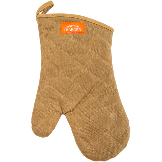 Traeger Bbq Mitt - Brown Canvas And Leather