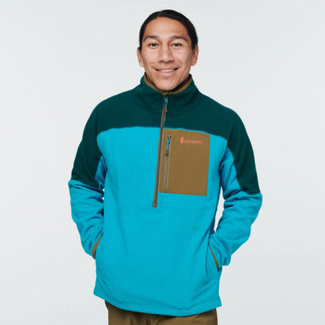 Cotopaxi Men's Abrazo Half-Zip Fleece Jacket Deep Ocean/Mineral Blue