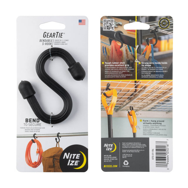 Nite Ize Gear Tie Bendable S-Hook