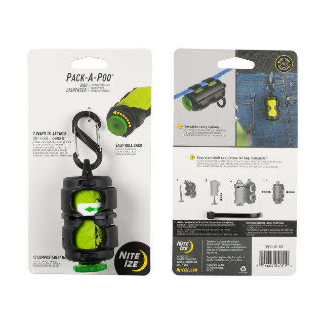 Nite Ize Pack-A-Poo Bag Dispenser + Refill Roll