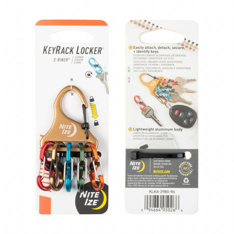 Nite Ize KeyRack Locker S-Biner Aluminum - Assorted