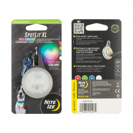 Nite Ize SpotLit XL Rechargeable Carabiner Light - Disc-O Select