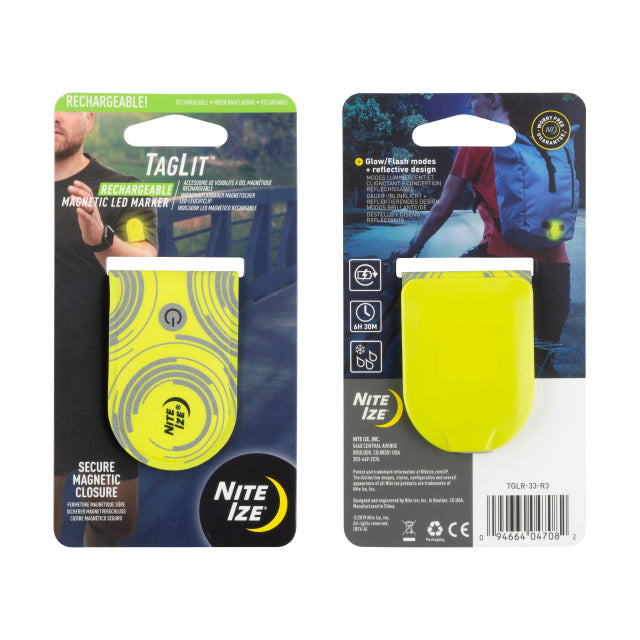 Nite Ize TagLit Rechargeable Magnetic LED Marker - Neon Yellow/Green LED