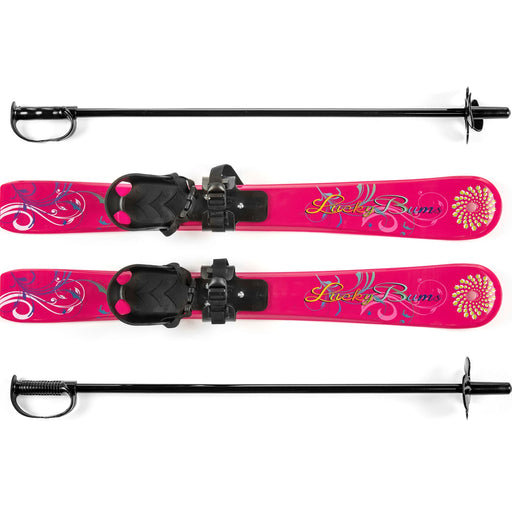 LuckyBums Beginner Snow Skis Poles Set, Pink PINK /  / 70CM