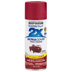 RUST-OLEUM 12 OZ Painter's Touch 2X Ultra Cover Satin Spray Paint - Satin Colonial Red COLNLRED