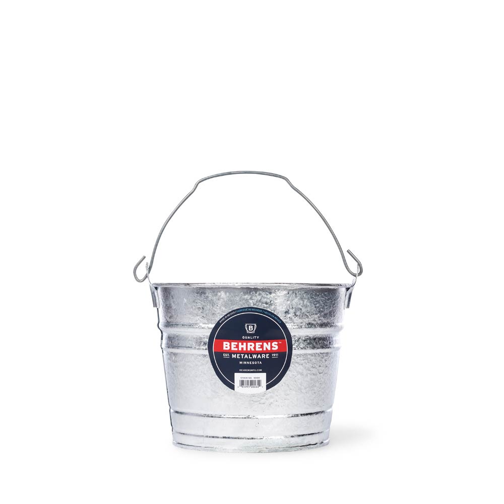 Behrens Hot Dipped Steel Pail, 5 Quart