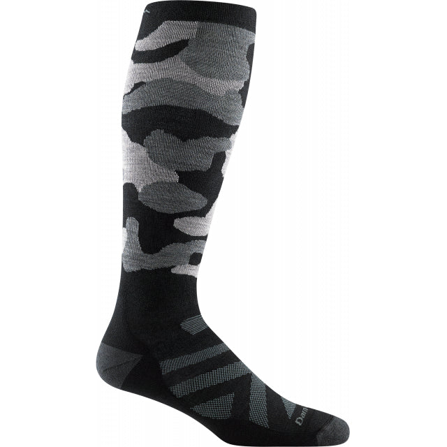 Darn Tough Men's Camo OTC Midweight with Cushion w/ Graduated Light Compression Black