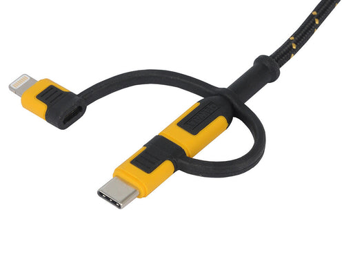 Dewalt 6 FT. Reinforced Braided 3-in-1 Phone Charger Cable