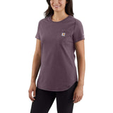 Carhartt Women's Force Relaxed Fit Medium Weight T-Shirt Blackberry Heather