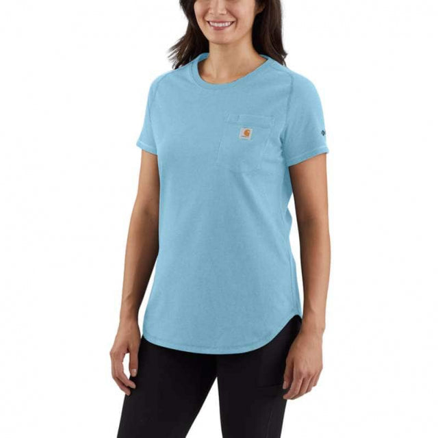 Carhartt Women's Force Relaxed Fit Medium Weight T-Shirt Powder Blue