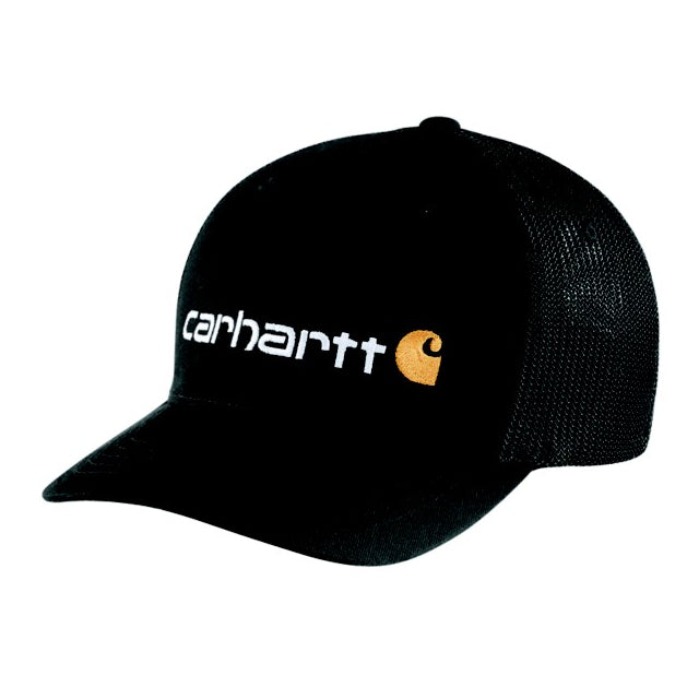 Mens Carhartt Rugged Flex Twill Mesh Back Logo Graphic Flexfit Hat