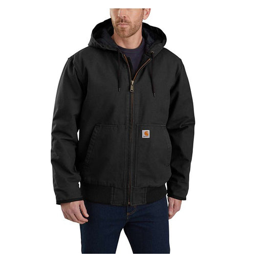 Carhartt Men's Washed Duck Insulated Active Softshell Jacket Black