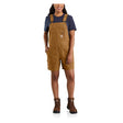 Carhartt Women's Rugged Flex Relaxed Fit Canvas Short Overalls Brown