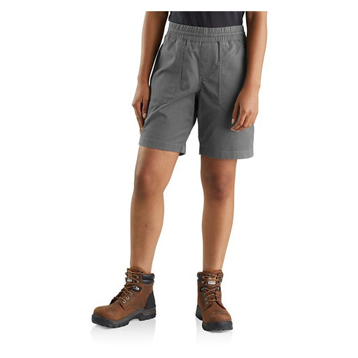 Carhartt Women's Rugged Flex Relaxed Fit Twill 5-Pocket Cargo Shorts Grey