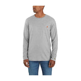 Carhartt Men's Force Relaxed Fit Midweight Long-Sleeve Pocket T-Shirt Heather Gray / REG