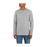 Carhartt Men's Force Relaxed Fit Midweight Long-Sleeve Pocket T-Shirt Heather Gray / REG