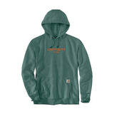 Carhartt Men's Force Relaxed Fit Lightweight Logo Graphic Hoodie Green