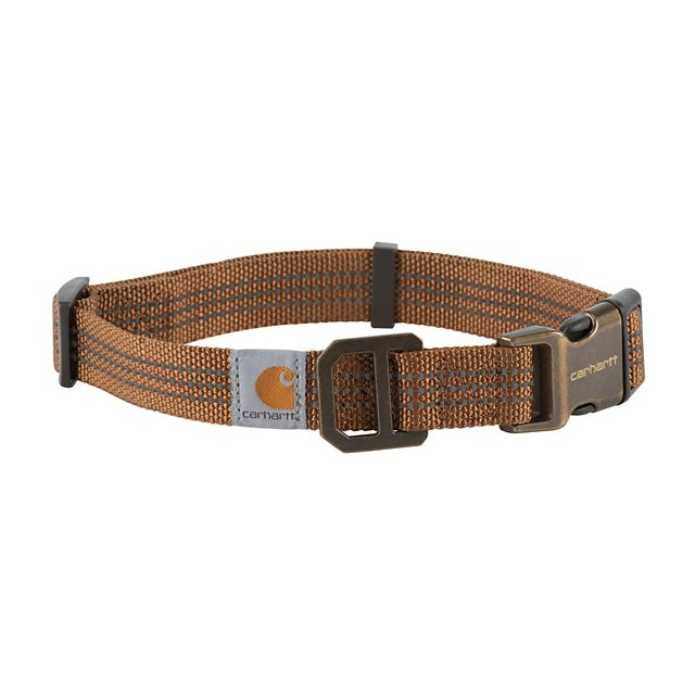 Carhartt Tradesman Dog Collar Carhartt Brown / Brushed Brass