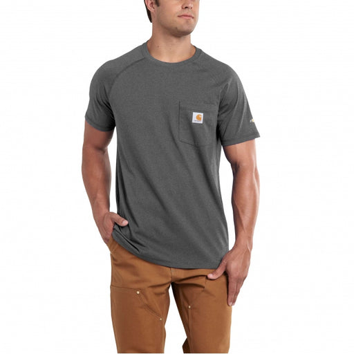 Carhartt Men's Force Relaxed Fit Cotton Delmont SS T-Shirt Carbon Heather / REG