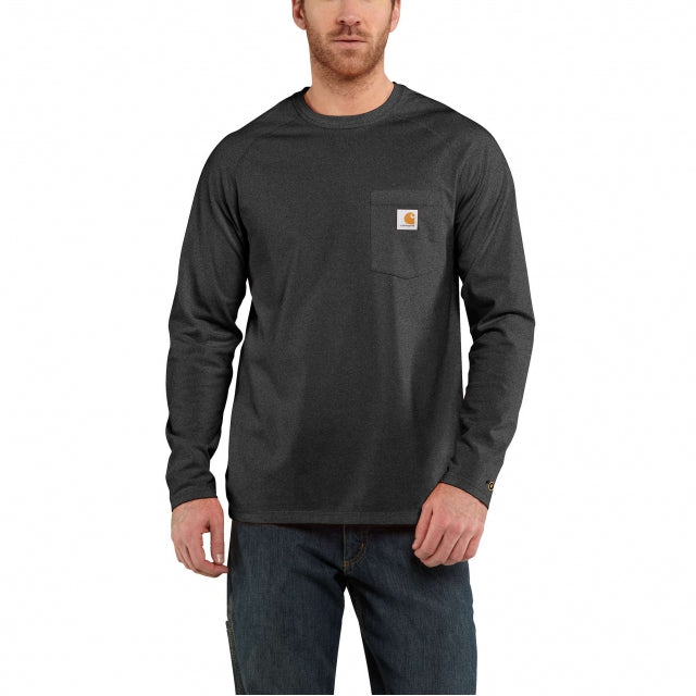 Carhartt Force Cotton Delmont Long-Sleeve T-Shirt Carbon Heather