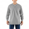 Carhartt Men's Flame-Resistant Frc Loose Fit Medium Weight Long-Sleeved Pocket Henley TSht Light Gray