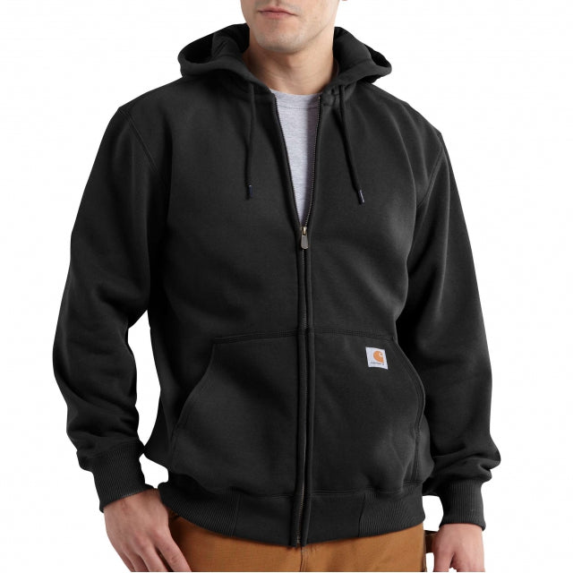 Carhartt Men's Rain Defender Loose Fit Heavyweight FZip Sweatshirt Black