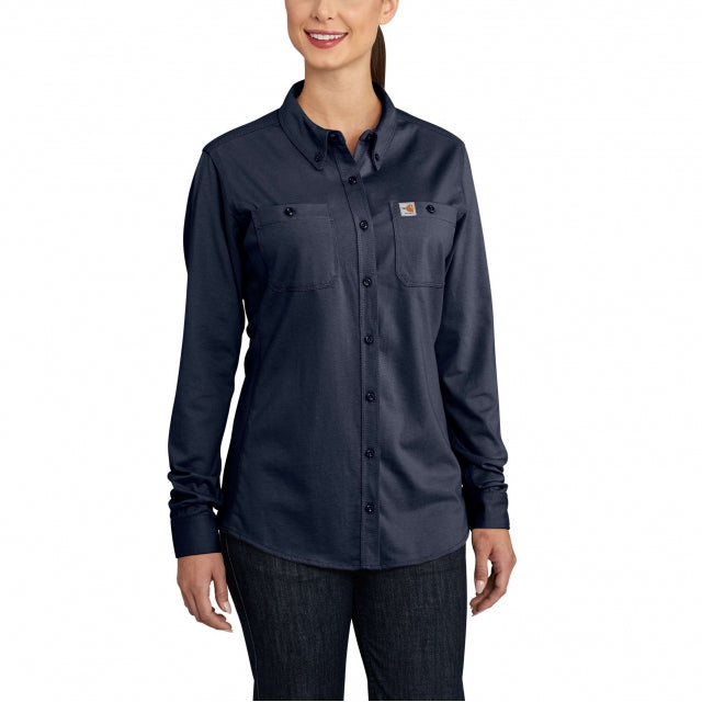 Carhartt Women's FR Force Cotton Hybrid Shirt Dark Navy