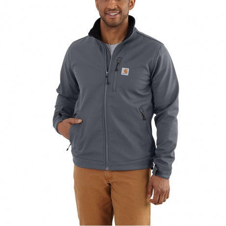 Carhartt Men's Rain Defender Relaxed Fit Heavyweight Softshell Jacket 022 charcoal