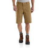 Carhartt Men's Rugged Flex Relaxed Fit Canvas Utility Short Hickory