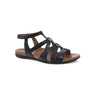 Dansko Women's Jolene Black Glazed Leather Sandal Black