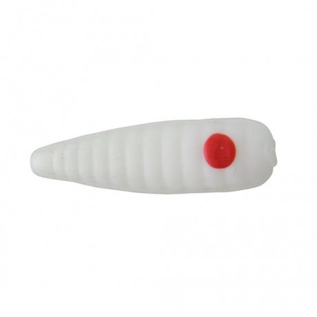 Johnson Beetle Spin Nickel Blade | 1/32 oz | 1in | 3cm | 10 | Model #BSVP1/32-WRD White Red Dot