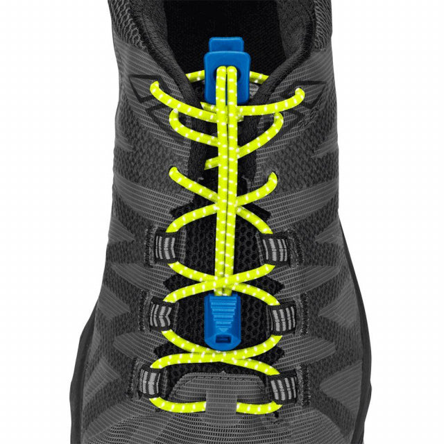 Nathan Reflective Run Laces Safety Yellow/Electric Blue