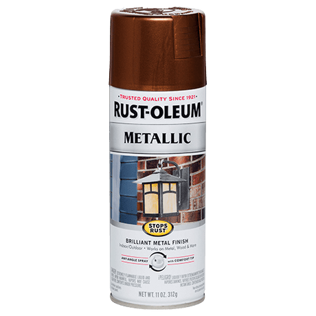 RUST-OLEUM 12 OZ Stops Rust Metallic Spray Paint - Vintage Copper VINCOPPR