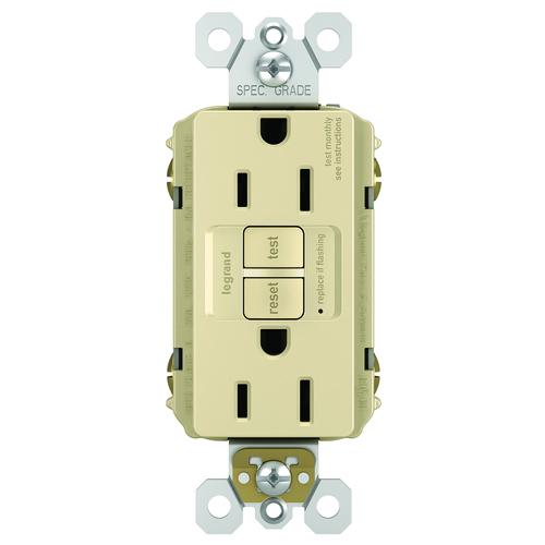 Pass & Seymour 15A Self-Test GFCI Receptacle, Ivory IVORY
