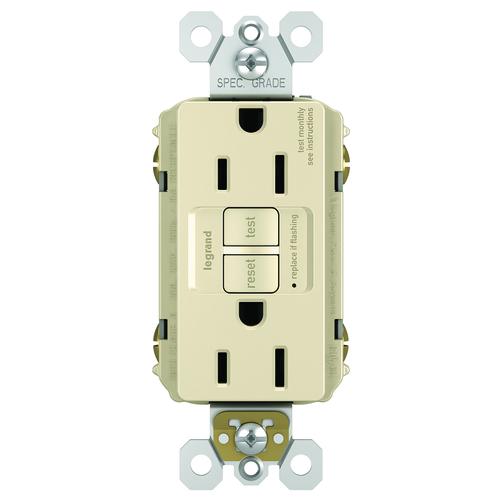 Pass & Seymour 15A Self-Test GFCI Receptacle, Light Almond LIGHT_ALMOND