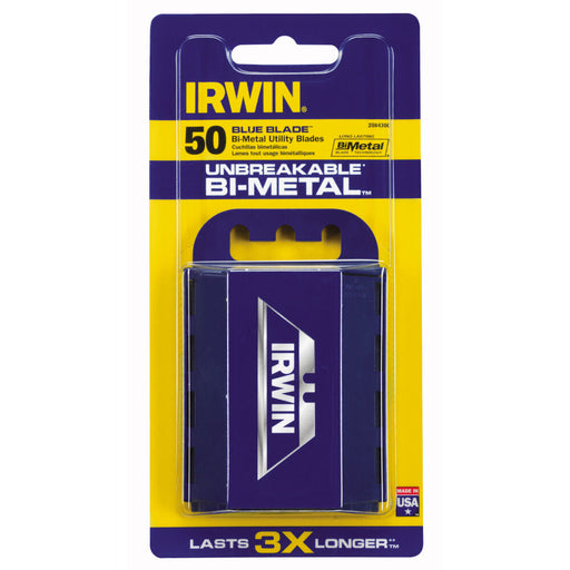 IRWIN INDUSTRIAL TOOL Bi-Metal Utility Knife Blades - 50 PACK