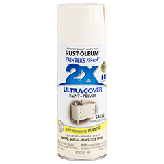 RUST-OLEUM 12 OZ Painter's Touch 2X Ultra Cover Satin Spray Paint - Satin Heirloom White HEIRLOOM_WHITE