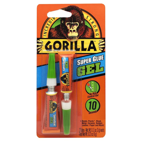 Gorilla Glue 3g Super Glue Gel Tubes - 2 PACK