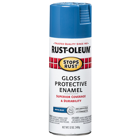 RUST-OLEUM 12 OZ Stops Rust Protective Enamel Spray Paint - Gloss Royal Brown ROYAL_BLUE