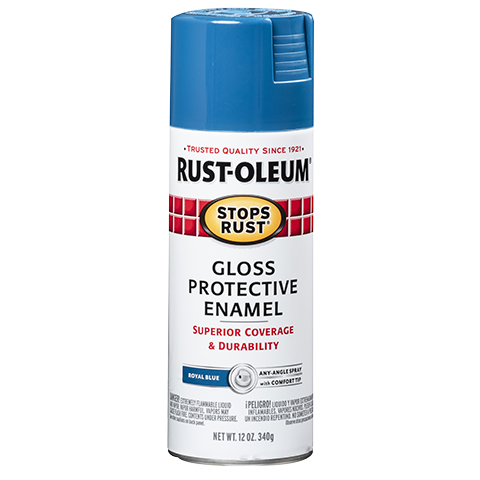 RUST-OLEUM 12 OZ Stops Rust Protective Enamel Spray Paint - Gloss Royal Brown ROYAL_BLUE