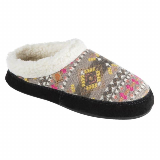 Acorn Women's Fairisle Clog Slipper with Indoor/Outdoor Sole Black Multi