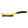 Allway Tools 3 X 19 Soft Grip Carbon Steel Wire Brush W/Scraper, Labelled