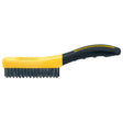 Allway Tools 4 X 16 Soft Grip Carbon Steel Wire Brush- Shoe Handle, Labelled