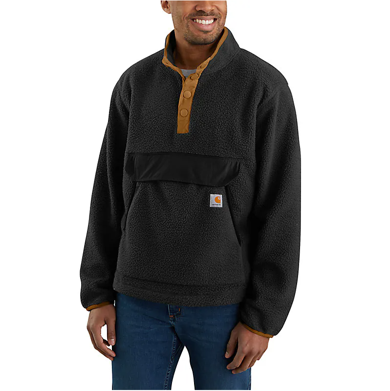 Carhartt Men's Relaxed Fit Fleece Snap Front Jacket