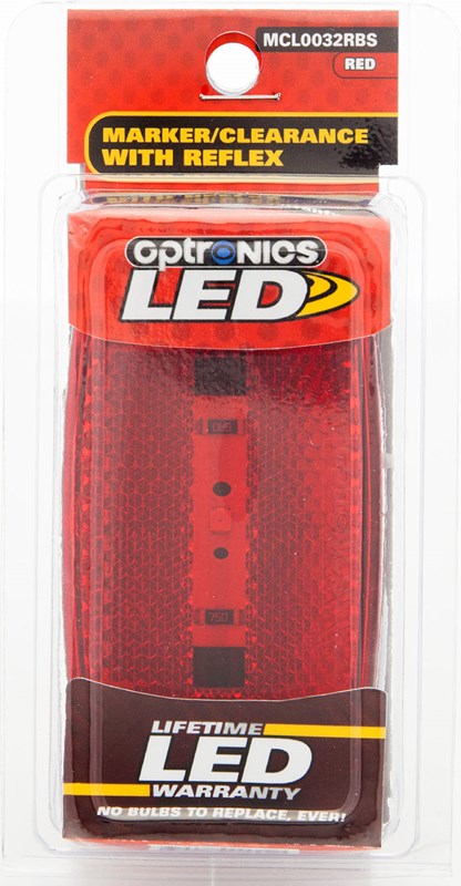 Optronics Red LED Marker/Clearance Light with Reflex RED_BLACK