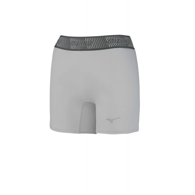 Mizuno Girls' Aero Vent Padded Softball Slider Shorts Grey