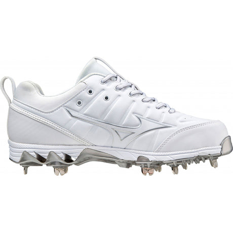 Mizuno Women's 9-Spike Swift 7 Metal Fastpitch Softball Cleats White