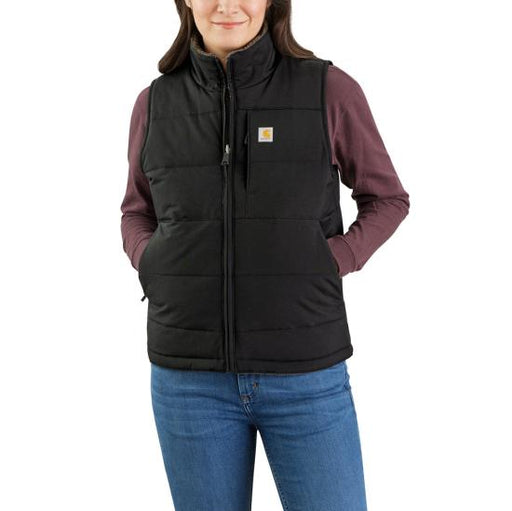 Carhartt Women's Montana Reversible Relaxed Fit Insulated Vest Nof black